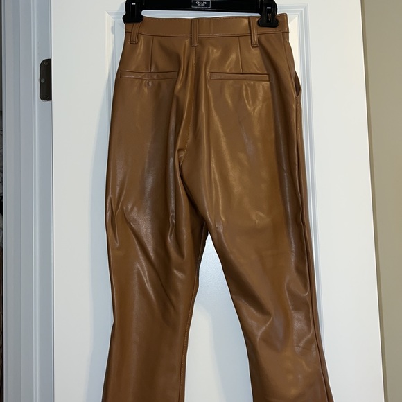 Abercrombie and Fitch Brown Leather Pants NWT Size 25/O XS length Curve Love - Picture 2 of 3